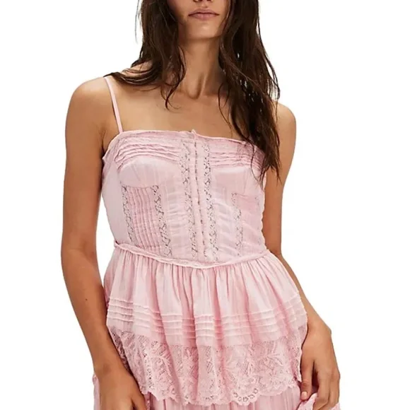 LoveShackFancy 'Nerida' Mini Dress in Pink (NWT) - Picture 6 of 13